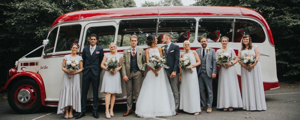 A wedding party photo
